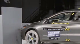 2012 Volkswagen CC small overlap IIHS crash test